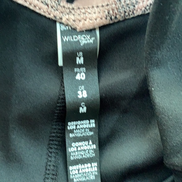 WILDFOX black/natural wild leopard biker shorts - Picture 7 of 15